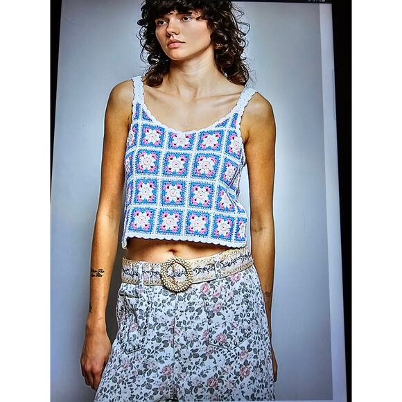 POL Tops - POL Granny square tank top